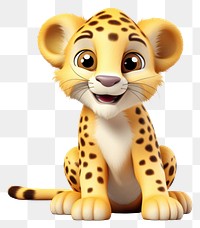 PNG Cheetah leopard cartoon mammal. AI generated Image by rawpixel.