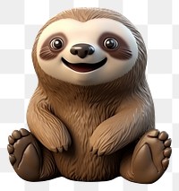 PNG Sloth wildlife cartoon animal. 