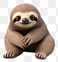 PNG Sloth wildlife cartoon animal. 