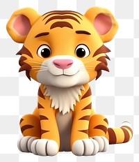 PNG Cartoon mammal animal tiger. AI generated Image by rawpixel.