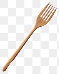 PNG Fork spoon wood white background. AI generated Image by rawpixel.