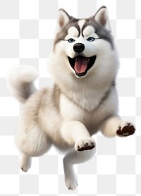 PNG Siberianhusky cartoon mammal animal. AI generated Image by rawpixel.