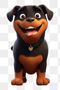 PNG Rottweiler cartoon mammal animal. 