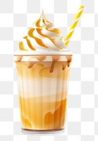 PNG Milkshake dessert drink cream. AI generated Image by rawpixel.