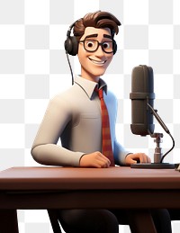 PNG Cartoon microphone portrait adult. AI generated Image by rawpixel.