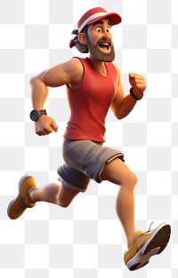 PNG Running cartoon player adult. 