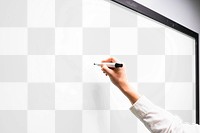 White board png mockup, transparent design