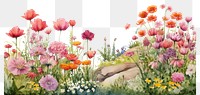 PNG Flower landscape outdoors painting