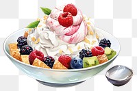 PNG Dessert sundae berry cream. 