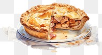 PNG Pie dessert pastry plate. AI generated Image by rawpixel.