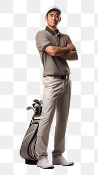 PNG Sports adult golf relaxation. AI generated Image by rawpixel.