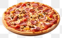 PNG Pizza food prosciutto mozzarella. AI generated Image by rawpixel.