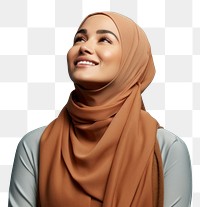 PNG Portrait scarf smile photo. AI generated Image by rawpixel.