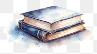 PNG watercolor illustration of a book, isolated on a white paper background, isolated