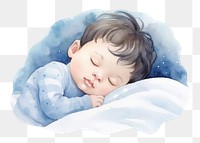 PNG Sleeping baby portrait newborn. AI generated Image by rawpixel.