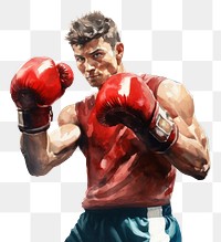 PNG Boxing punching sports adult. AI generated Image by rawpixel.