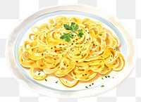 PNG Spaghetti carbonara pasta plate. 