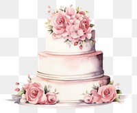 PNG Wedding cake dessert flower. AI generated Image by rawpixel.