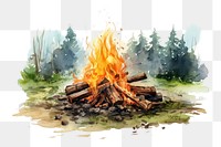 PNG Bonfire fireplace firewood campfire. AI generated Image by rawpixel.