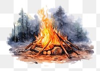 PNG Bonfire deforestation tranquility fireplace. AI generated Image by rawpixel.
