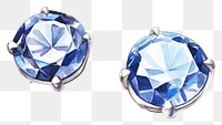 PNG Diamond earring gemstone jewelry. AI generated Image by rawpixel.