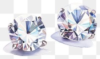 PNG Diamond earring gemstone jewelry. 