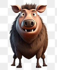 PNG Cartoon mammal animal boar. AI generated Image by rawpixel.