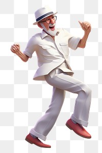 PNG  Dancing cartoon adult white. 