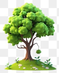 PNG Tree cartoon plant green. AI generated Image by rawpixel.