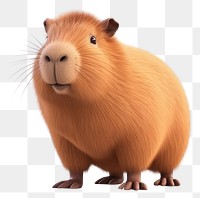 PNG Capybara wildlife hamster cartoon. 