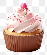 PNG Cake cupcake dessert icing. AI generated Image by rawpixel.