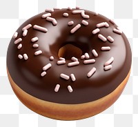 PNG Donut chocolate food transparent background. 