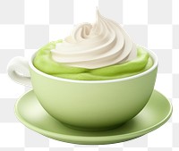 PNG Dessert cream green food. 