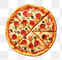 PNG Pizza food white background mozzarella. AI generated Image by rawpixel.