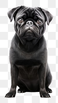 PNG Pug dog mammal animal. 