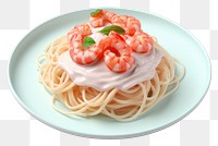 PNG Spaghetti shrimp pasta cream. 