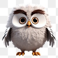 PNG Owl cartoon animal white. 