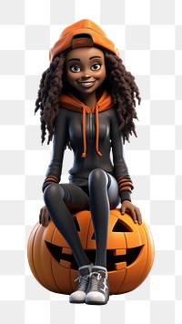 PNG Halloween smiling cartoon toy. 