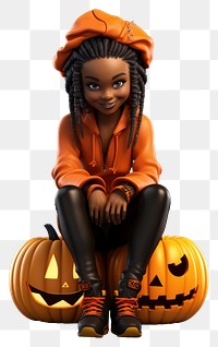 PNG Halloween smiling cartoon anthropomorphic. AI generated Image by rawpixel.