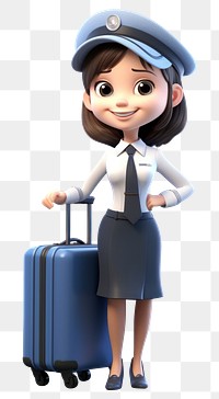PNG Suitcase luggage cartoon white background. AI generated Image by rawpixel.