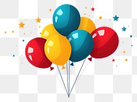 PNG  Balloon illuminated celebration anniversary. AI generated Image by rawpixel.