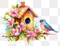 PNG Bird cartoon flower house. 