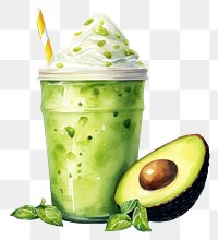 PNG Smoothie avocado dessert drink. 