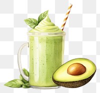PNG  Smoothie avocado drink plant. AI generated Image by rawpixel.