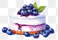 PNG Blueberry cake cheesecake dessert. 