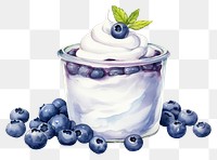 PNG Blueberry dessert fruit cream. 