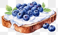 PNG  Blueberry dessert fruit cream. AI generated Image by rawpixel.