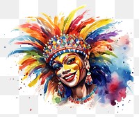 PNG Carnival portrait art white background. AI generated Image by rawpixel.