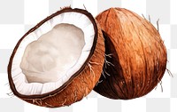 PNG Coconut plant freshness eggshell. 