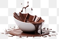 PNG Chocolate dessert food bowl. AI generated Image by rawpixel.